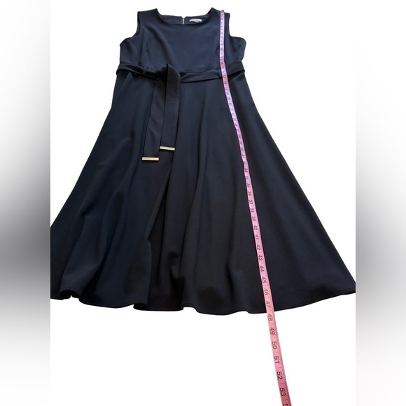 Calvin Klein A-Line Dress With Belt - Black - Size 16 - Picture 9 of 12